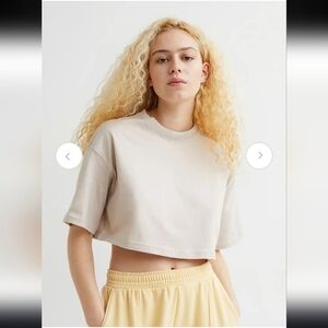 H&M Beige Crop Top